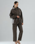 Safari Multi-Pocket Leather Jacket – Mocha