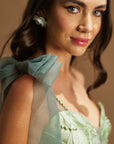 One Shoulder Jacquard Evening Dress Sage Fınal Item - Porterist 11