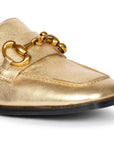 Saint G Jacqueline Metallic Loafers Gold