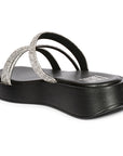 Vivi Blu Ren Flats Footwear Black Silver