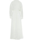 Balloon Sleeve Detailed Long Chiffon Ecru Dress Fınal Item - Porterist 3