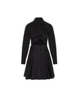 Waist Decollete Detailed Black Short Dress Porue Fınal Item - Porterist 4