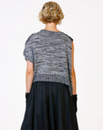 Ruched Shoulder Knit with Taffeta Detail Gray - Porterist 6