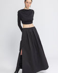 BSL Black Ruffled Maxi Skirt - Porterist 2