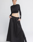 BSL Black Ruffled Maxi Skirt - Porterist 3