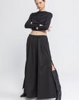 BSL Black Ruffled Maxi Skirt - Porterist 4