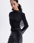 Black Tulle Cape Blouse - Porterist 3