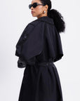 Black Waterproof Oversized Lined Trench Coat  - Porterist 2