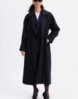 Black Waterproof Oversized Lined Trench Coat  - Porterist 3