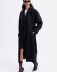 Black Waterproof Oversized Lined Trench Coat  - Porterist 4