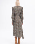Green Balloon Sleeve Midi Dres - Porterist 2