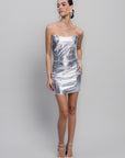 Silver Gilded Straples Mini Dres - Porterist 3