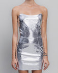 Silver Gilded Straples Mini Dres - Porterist 4