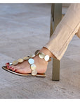 Genuine Leather Naomi Golden Sandals - Porterist 3