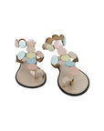 Genuine Leather Naomi Rainbow Pink Sandals - Porterist 1