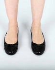 Sadıe Black Classic Ballet Flat with Bow - Porterist 3