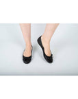 Sadıe Black Classic Ballet Flat with Bow - Porterist 1