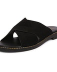 Vivi Blu Blossom Flats Footwear Black