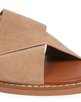 Vivi Blu Blossom Flats Footwear Beige