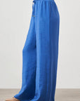 Mizalle Wide Leg Pants Blue Apparel Blue