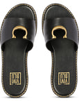 Vivi Blu Amber Flats Footwear Black