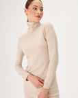 Flower Brooch Detail Turtleneck Knitted Sweater Fınal Item - Porterist 1