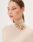 Flower Brooch Detail Turtleneck Knitted Sweater Fınal Item - Porterist 2
