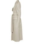 Beige Leather Trench With Snap Detail And Portable Belt Fınal Item - Porterist 2