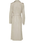 Beige Leather Trench With Snap Detail And Portable Belt Fınal Item - Porterist 3