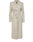 Beige Leather Trench With Snap Detail And Portable Belt Fınal Item - Porterist 1