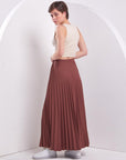 Basic Pleated Skirt Brown Ka Sz Fınal Item - Porterist 6