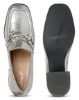 Saint G Vera Metallic Heeled Loafers Footwear Gunmetal