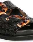 Saint G Venice Flat Sandals Footwear Black