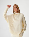 Upright Collar Asymmetrical Knitwear Sweater Fınal Item - Porterist 3