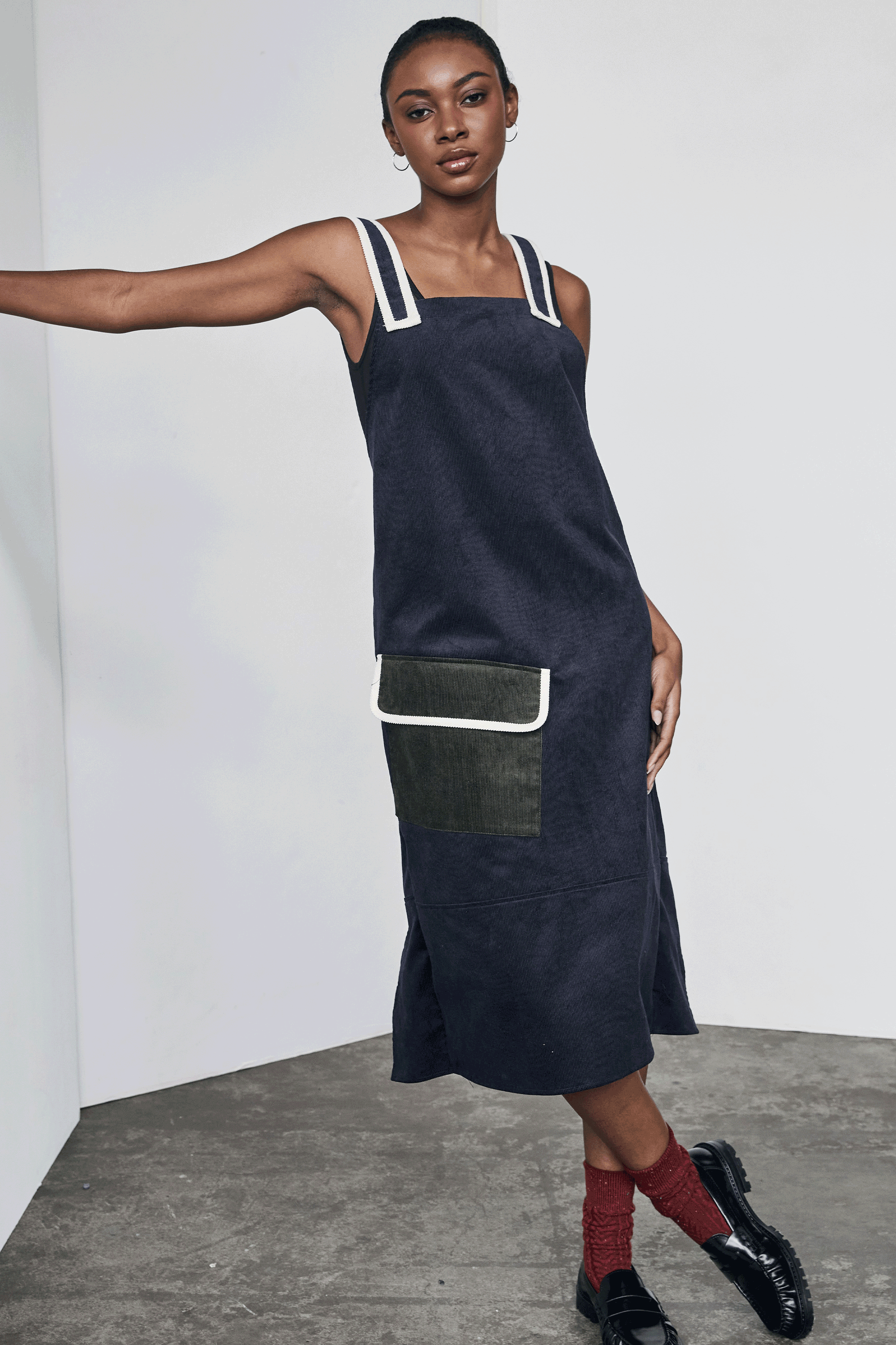 ワンピース RONRON FLARE OVERALL DRESS MEDIUM BLUE RR25AOP4187MB 71bXnuTz70L._UY1000_.jpg