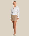White Shirt With Button Detail Fınal Item - Porterist 3