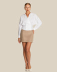 White Shirt With Button Detail Fınal Item - Porterist 1