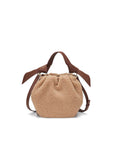 Oryany Selena Eco Fur Bucket Medium Crossbody Handbags Toffee Tan