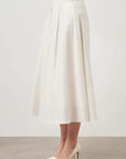 Mizalle Midi Skirt Ecru Apparel Ecru