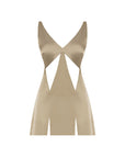 Eva Mini Evening Dress With Cut Out Detail And Double Slit