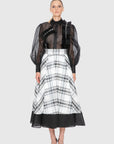 Hemp Organza Detailed High Waist Midi Skirt Fınal Item - Porterist 1