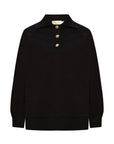 Exquise Black Polo Neck Knit Sweatshirt - Porterist 1