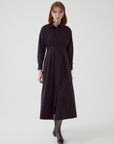 Exquise Black Shirt Dress with Fitted Waist - Porterist 1