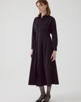 Exquise Black Shirt Dress with Fitted Waist - Porterist 3