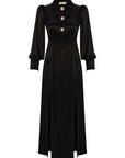 Exquise Black Slit Long Dress - Porterist 1