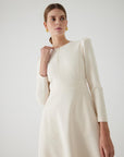 Exquise CrewNeck Slit Regular Bone Dress - Porterist 3
