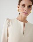 Exquise CrewNeck Slit Regular Bone Dress - Porterist 4