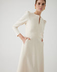 Exquise CrewNeck Slit Regular Bone Dress - Porterist 5