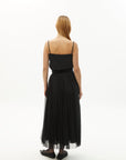 Exquise Polka Dot Velvet Detailed Sheer Black Skirt - Porterist 2