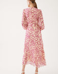 Printed Puff Sleeve V - neck Dress | Porterist